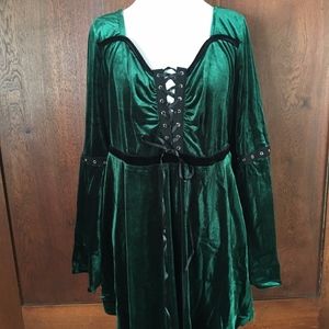 STEAMPUNK Green Velvet Boho XXL SMYS New in Bag...